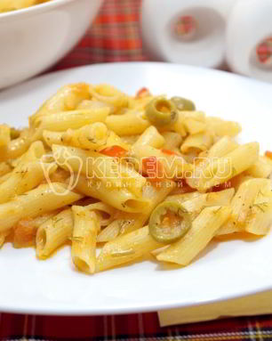 Макароны с овощами