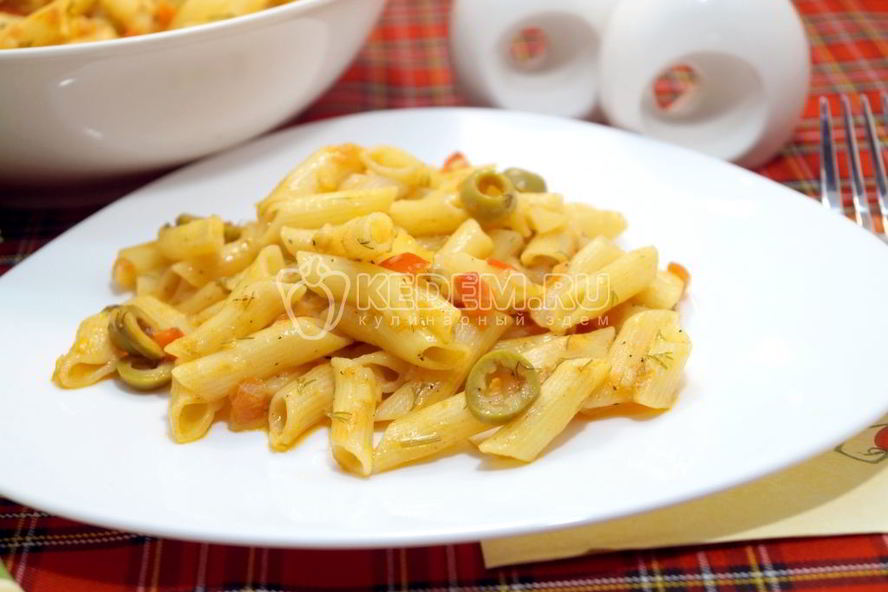 Рецепт макароны с овощами