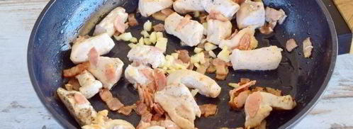 паста карбонара с курицей по-итальянски. Шаг 7