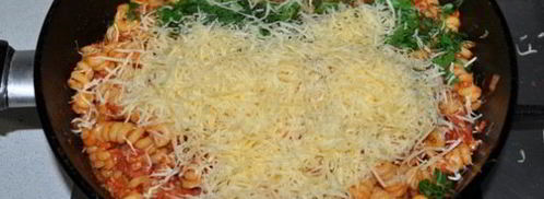 паста с колбасой, фаршем и сыром. Шаг 5