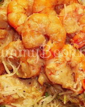 Паста с креветками и сливочным соусом