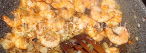 паста с креветками и сливочным соусом. Шаг 2