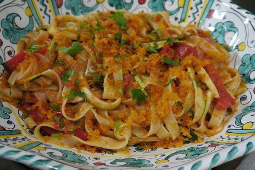 Рецепт паста с цукини и ботаргой