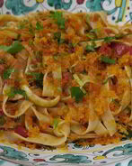 Паста с цукини и ботаргой