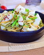 Спагетти с кальмарами в сливочном соусе