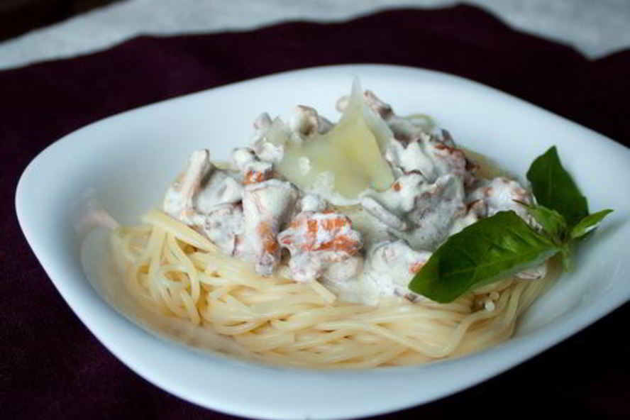 Рецепт спагетти с лисичками в сливочном соусе