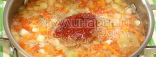 спагетти с подливой из мяса и овощей. Шаг 6