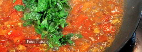 спагетти с томатами и базиликом. Шаг 3