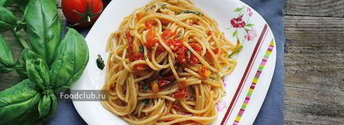 спагетти с томатами и базиликом. Шаг 5