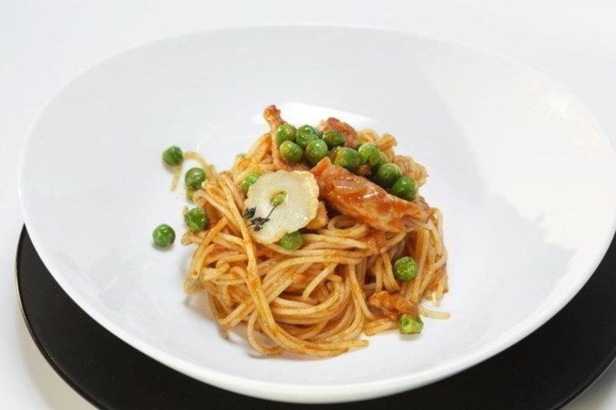 Рецепт спагетти со свининого в томатнома соусе