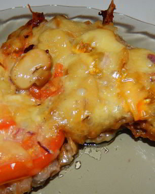 Мясо по-французски с грибами