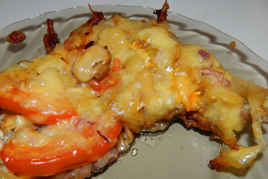 Рецепт мясо по-французски с грибами