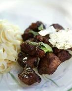 Баранина с козьим сыром и мятой