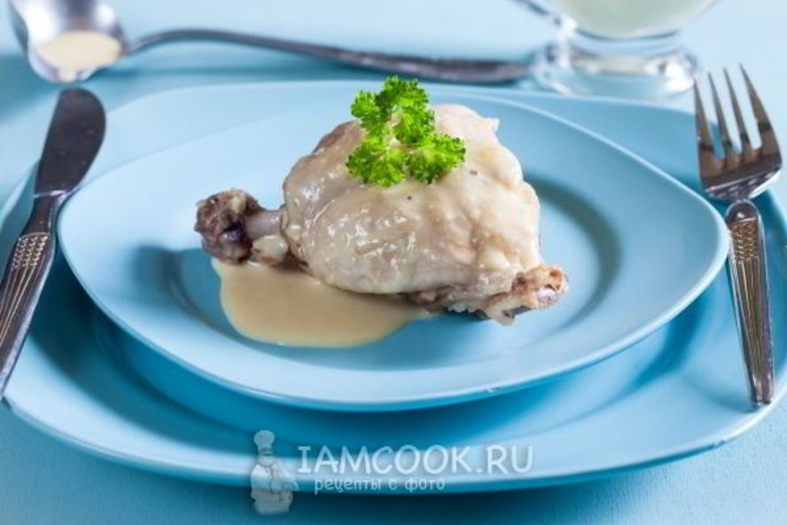 Рецепт кролик тушеный в сливках