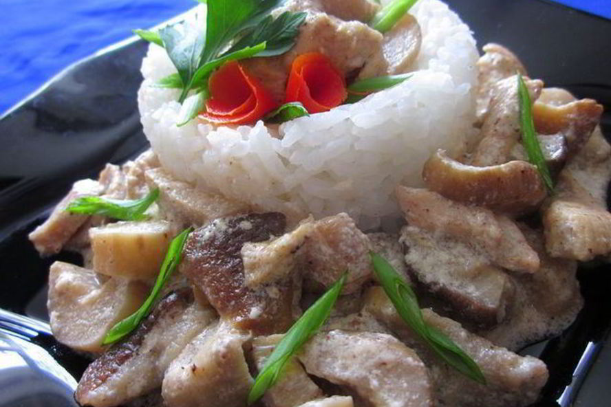 Рецепт куриная грудка с белыми грибами