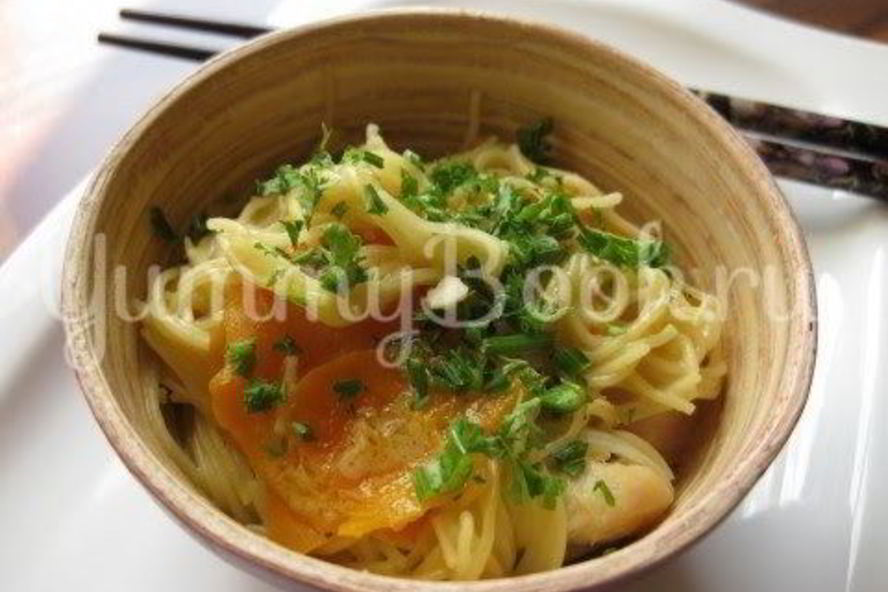 Рецепт куриное филе с кокосовым молоком и вермишелью