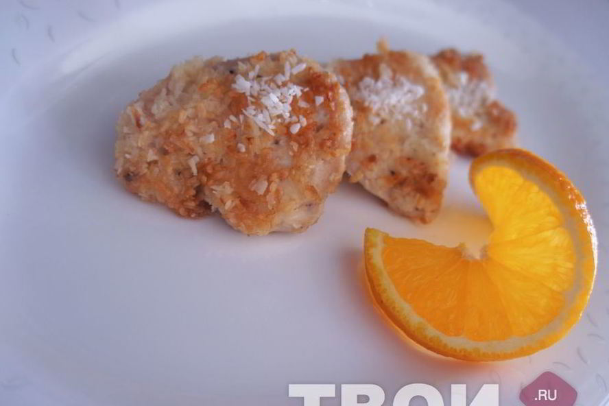 Рецепт куриное филе в кокосовой стружке с апельсиновым соусом