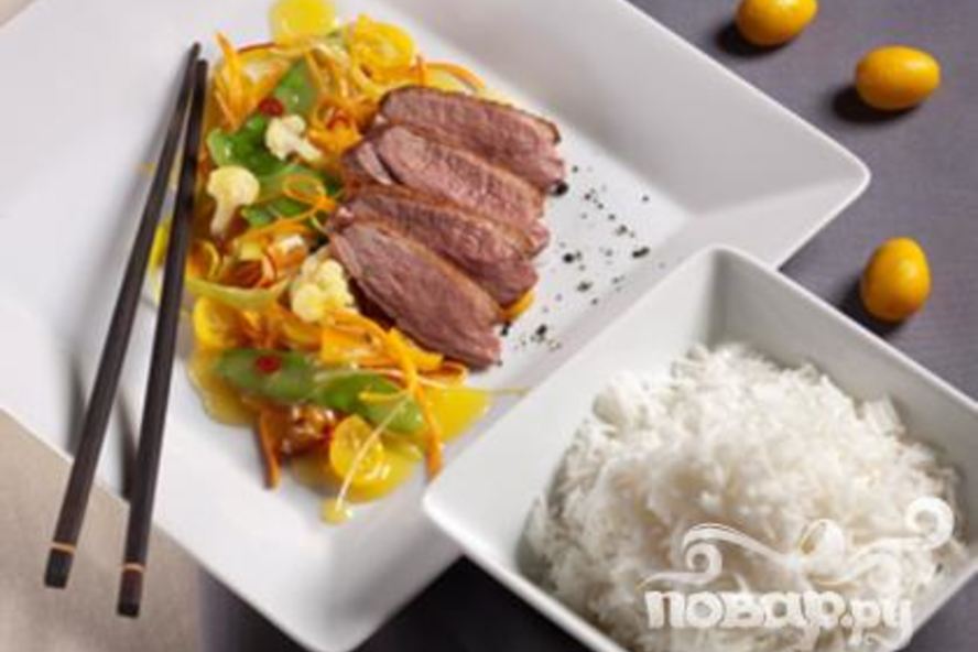 Рецепт утка с овощами и рисом