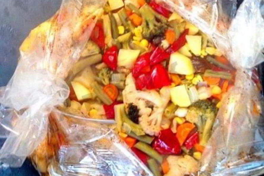 Рецепт овощи в рукаве в духовке гарнир праздничный