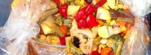 овощи в рукаве в духовке гарнир праздничный. Шаг 15