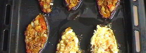 баклажаны, фаршированные овощами. Шаг 3