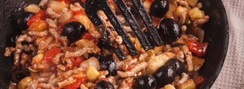 баклажаны, фаршированные рубленой говядиной и каперсами. Шаг 5