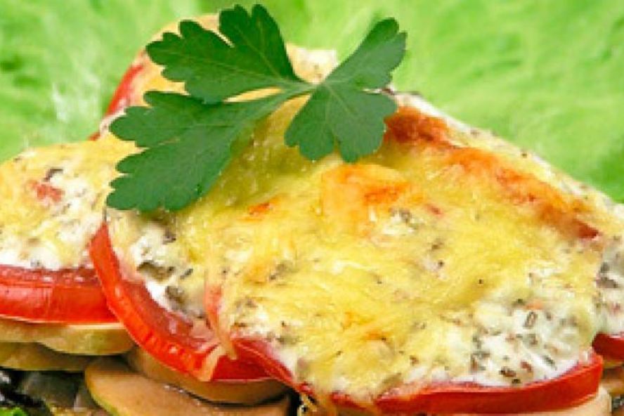 Рецепт баклажаны, запеченные с грибами