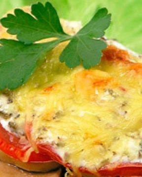 Баклажаны, запеченные с грибами