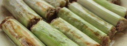 фаршированный порей в сливочном соусе, запеченный под сыром джюгас. Шаг 7