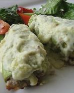 Фаршированные кабачки с фенхелем и фасолью