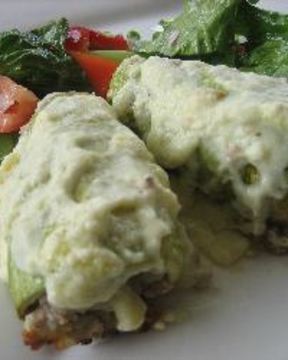 Фаршированные кабачки с фенхелем и фасолью