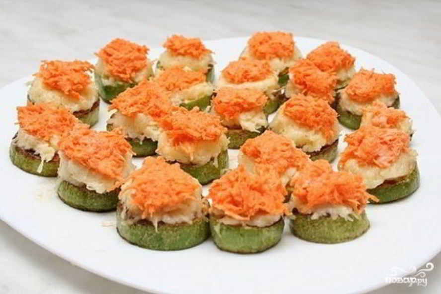 Рецепт кабачки с морковкой и чесноком