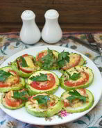 Кабачки в духовке с помидорами и сыром