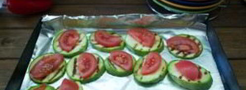 кабачки в духовке с помидорами и сыром. Шаг 4