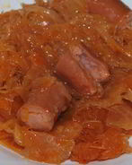 Капуста с сосиской в мультиварке