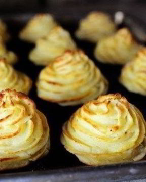 Картофель Герцогиня, запеченный в духовке