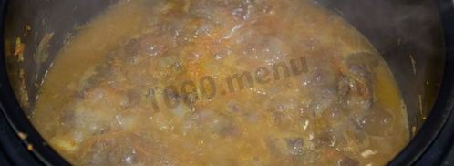 картошка тушеная с говядиной в мультиварке. Шаг 11