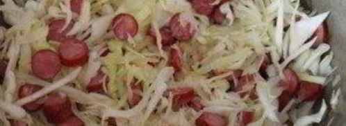 тушеная капуста с колбасками. Шаг 4