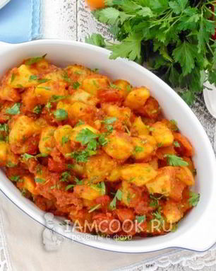 Тушеная картошка по-бомбейски