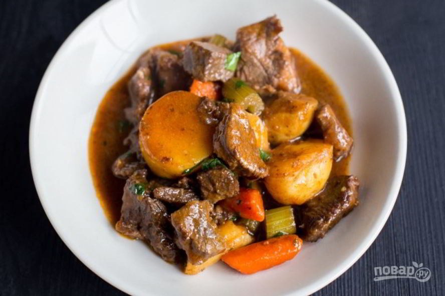 Рецепт тушенная картошка с мясом в скороварке