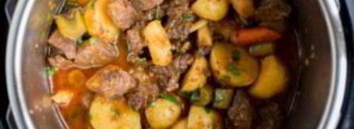 тушенная картошка с мясом в скороварке. Шаг 3