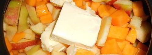 тыква тушеная с яблоками и айвой. Шаг 5