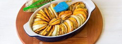 тыква, запеченная с картошкой в духовке. Шаг 8