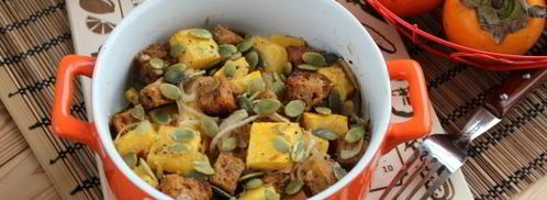 тыква, запеченная с хлебом. Шаг 8