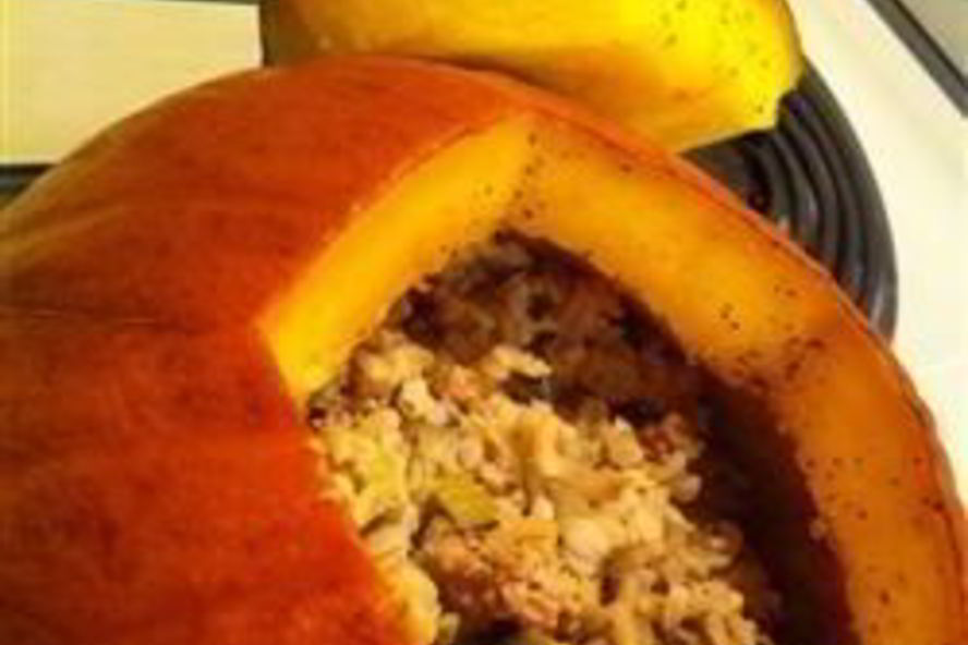 Рецепт тыква запеченная с рисом и фаршем