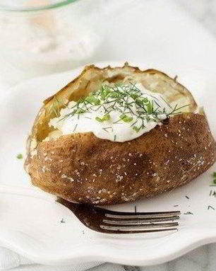 Запеченный картофель с вустерским соусом