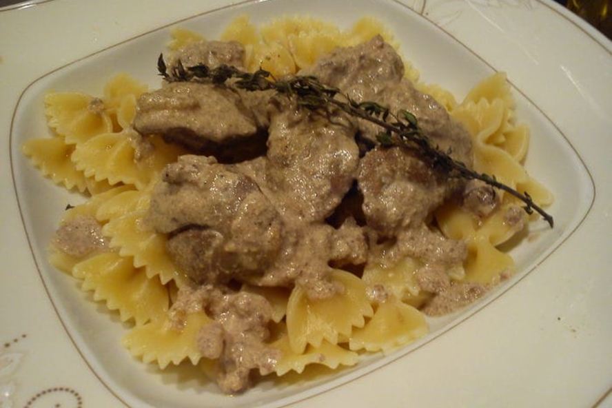 Рецепт бантики с куриной печенью