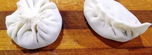 гедза с паштетом из тунца и куриной печенью. Шаг 11