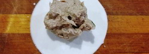 гедза с паштетом из тунца и куриной печенью. Шаг 10