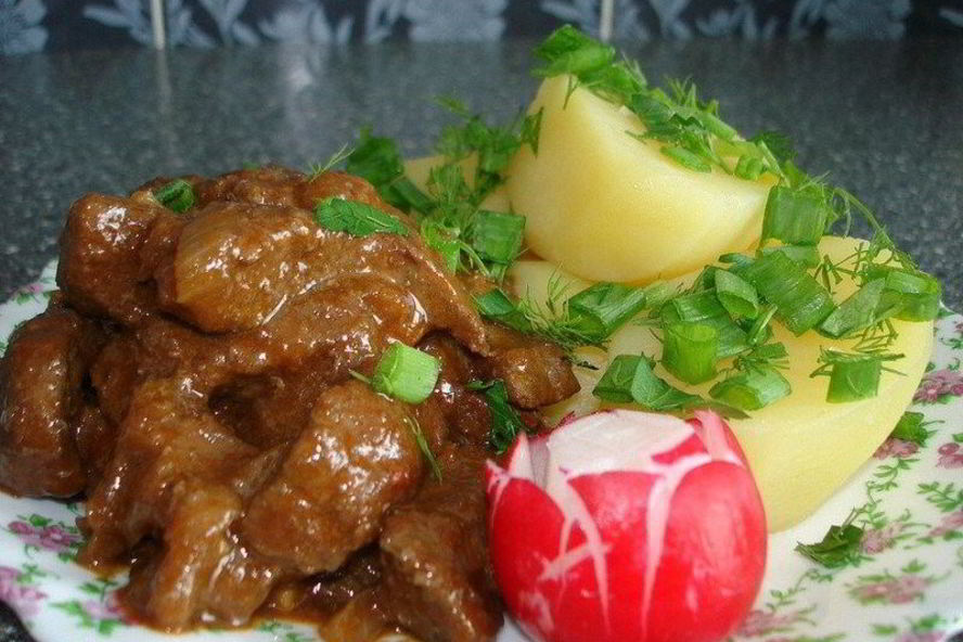 Рецепт говяжья печень по-восточному